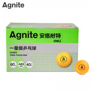 【得力旗下】安格耐特（Agnite）乒乓球黄色  F2390Y  单个装