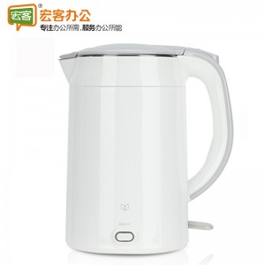 得力/deli  85613 不锈钢防烫电热水壶 一键保温1.7L大容量 白色