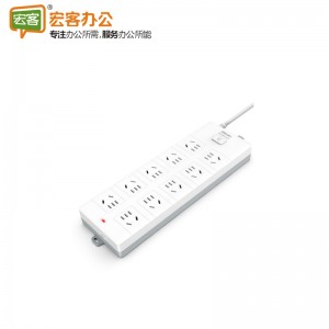 得力/deli 18275-03 新国标安全插座 总控 10位3米