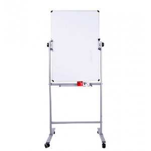得力deli 7881/7882/7883 360°旋转双面书写白板（含白板架）