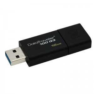 金士顿/Kingston DT100G3 16GB黑色滑盖款U盘 USB3.0优盘