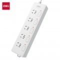 得力3998插座_5组_3米_PVC袋装(白)(只)