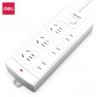 得力3982插座_3+3_5米_泡壳装(白)(只)