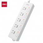 得力3998插座_5组_3米_PVC袋装(白)(只)