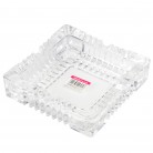 得力deli 9579 方型玻璃烟灰缸 150*150mm 茶几摆件