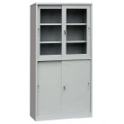 福宝 GD-023 优质宝钢上玻下铁移门柜/文件柜/资料柜