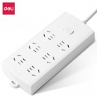 得力 LX114 莹白系列延长线插座 6组 PE袋装(白)